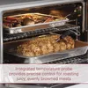調理器具は、温度プローブステンレス鋼と赤いノブキッチン花崗岩を備えたデジタルカウンタートップ対流トースターオーブンをセットします