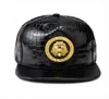 Égypte pharaon Baseball Cap Pu Leather Hip Hop Punk Style Flat-Brimmed Hat Hat Men Femmes Cool Boy Fashion Caps8200939