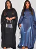 Etnisk kläder Summer Fjäril Batwing Satin Shiny Abaya Dubai Luxury 2024 Islam Muslim Maxi Kaftan Dress Ka Abayas For Women Vestidos T240510