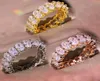 Anneau de fiançailles de mariage glacé pour femmes bijoux de mode princesse cz diamant anneaux Gift3673783