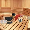 Ensemble d'accessoires de bain 7L Bodet de sauna finlandais de luxe avec un sablier à manche à manche