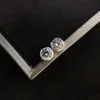 Stud Earrings Genuine Pure Gold 585 0.5CT/1CT/Piece Moissanite Engagement For Female D Color VVS1 Test Natural