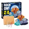 Collection naturelle de rock gemm pour les enfants 36 types de minerai minéral