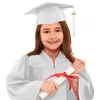 衣料品セットボーイズガールズプレスクールキャップ幼稚園ユニセックス子供サイズ調整可能な弾性バンド卒業キャップ2024タッセル2〜12年