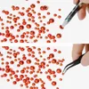 Hnuix Luxus Shini 3D Diamond Orange Red Multisize Nagel -Strass -Stützsteine Flatback Charms Flatbodenkristalle Kunstdekoration Juwel Kit 240509