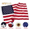 Dubbelsidig amerikansk flagga broderad med stjärnan spangled Banner Oxford Fabric Home Outdoor US National Flag Banner USA 240509