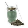 Conjuntos de teaware 1/2pcs aço inoxidável yerba mate gourd bombillas definido isolamento térmico xícara de chá copo fácil limpo anti -copos de água escaldante