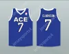 Custom Nay Mens Youth / Kids Clarkson 7 Ace Family Charity Blue Basketball Jersey Top cousé S-6XL