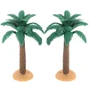 Decoratieve bloemen tuin palmbomen landschapsarchitectuur plant ornamenten modelaccessoires 2 stks (PVC met base diy