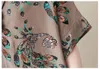 Robes décontractées robe de femme d'été plage à manches courtes à manches lâches rond de couches de cou motif d'impression léopard sexy