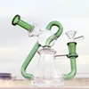 8 Zoll Slim Portarble Fab Ei Multi -Farbe Shisha Glass Bong Dabber Rig Recycler Rohre Wasser Bongs Rauchpfeife 14mm weibliches Gelenk US -Lager Lagerhaus