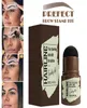 Frauen One Street Eyebrow Enhancer Brown Stempelforming -Kit -Haarlinienreparaturpulver mit 10 Stcs Eyebrow Card1476121