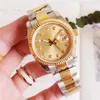 2021 Arrivée 36 mm 41 mm Lovers Watchs Diamond Mens Women Face Gold Face Automatic Wrist Wrists Designer Dames Watch 2512