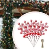 Fiori decorativi finti steli rossi bacche decorazioni natalizie per l'anno della decorazione della casa