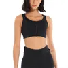 Womens Sports Bra Tight Top Yoga Tank Top Front Zipper Plus Size Adjustable Shoulder Straps Shockproof Gym Fitness Sports Bra 240428