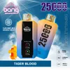 Oryginalny Bang Puff 25k Dostosowane vapes sok winogronowy Vaper ładowalny 30 ml e-liquid 650 mAh bateria cewka siatkowa batonika cyfrowy inteligentny ekran LCD Elektroniczny