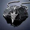Colares pendentes mitologia nórdica Odin colar de lança homens de aço inoxidável vikings runa gungnir amuleto jóias escandinavas