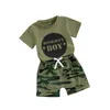 Zestawy odzieży Baby Boy Summer Ubranie mamusia tatusia koszulka kamuflaż szorki