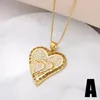 Colliers pendants Flola Hollow Out Heart For Women Crystal Gold plaqué Bijoux Bijoux Girlful