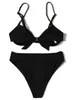 Swimwear féminin Ztvitality Black Bow High Taist Bikinis Brésilien Sexy Bikini 2024 STACHES D'ARRIVÉ