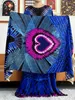 Etnische kleding 2024 Zomerfeestjurk Korte Slve met grote sjaal afdrukken Bloemen losse boubou Maxi Islam Women African Abaya Clothing T240510