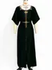 Ethnic Clothing Grn Satin Ramadan Eid Dubai Abaya Turkey Islam African Dresses For Women Muslim Fashion Dress Robe Musulmane Femme Vestidos T240510