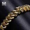 Män smycken Hip Hop Sterling Sier Lab Diamond VVS Moissanite Cuban Link Chain