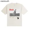 Футболки дизайнеров высокого класса Rhude для усадьбы Sunset Horse Print High Street Fashion Mens and Womens Cotton Cottom Forte Fort