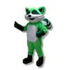 2025 Personnalisation Green Raccoon Mascot Costume Performance Fun Tost Funfit Party Party Halloween Outdoor tenue costume Festival Robe Adult Taille
