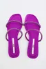 Slippers 116875 Fashion Fashion Fashion Fashion Purple Semporche simple Orange Sandales Toe carrée ouverte