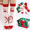 Chaussettes de femmes Santa Claus Mid Tube Snowflake Elk Printing Coton Unisexe Style de Noël Hosiery Chevole 2024