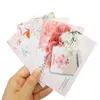 PERSPETTO FORNEGGIO 10 pezzi/lotto Benedizione dei fiori piccoli biglietti di auguri casuali Regalo per la ragazza di viaggio di compleanno rosa per matrimoni rosa