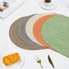 Table Mats Cotton Yarn Oval Placemat Japanese Ramie Insulation Pad Ins Anti-Scalding Pot Mat Home Creative Hand-Woven Decorative