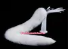 70CM275Quot prawdziwy oryginalny biały lis futra wtyczka metalowa w klapie ze stali nierdzewnej wkładka tyłkowa seksowna cosplay Cosplay Toy3389787