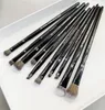 Pro Eye Makeup Brush Set 10st Black Eyeshaodw Shaping Contouring Highlight Liner Lip Concealer Blandning Kosmetik Skönhetsverktyg1620627