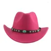 Berets Hüte für Frauen Fedoras Cowboy Hut Western Cowgirl Casual Belt Band Mann männlicher Fedora Sombrero Vaquero Hombre