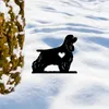 Dekoratif Figürinler Mini Köpek Bahçesi SHEE Silhouette Metal Yard İşareti Avlu Sanat Açık Dekorasyon Yaratıcı Pet Hatıra Eklentisi