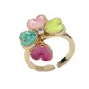 Famous Designer Rings for Lover 18K Gold Colorful Love Flower Design Anello con anelli rossi con Vanley comune