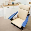 Pillow High Back Patio Chair S Stretch Fleece Seat & Armrest Comfrotable Relaxing Sofa Waist Massager