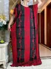 Vêtements ethniques Nouveau style Summer Slve Impression de coton Robe de coton avec une grande écharpe african dashiki floral lâche caftan diamants maxi décontracté t240510