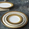 NORITAKE Summit Gold 5-Piece Place Dingel Varelle en blanc Plaques de dîner et plats US 240508