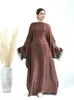 Ethnic Clothing Ramadan Satin Abaya Turkey Islam Hijab Dress Niqab Muslim Fashion Jalabiya African Dresses For Women Robe Femme Musulmane Kaftan T240510