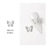 100Pcs 3D Nail Rhinestones Butterfly Charms Crystal Zircon Art Decorations Diamond Luxury Parts Accessories 240509