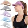 Été vide haut pliable sport running chapeau mode colore femmes simples lié à séchage rapide dye plage caprice glace de soie soleil chapeau