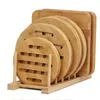 Tableau de table 15/18/19,5 cm coussinets de café résistants à la chaleur décoratifs ronds en bois coussin en bois à la maison pour bois non gaspille