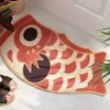Bienvenue dans le tapis rouge de style japonais Printing Carpet Entrance Hall Anti Slip Floor Mat de porte d'entrée tapis créatif 240510