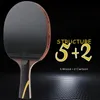 HUIESON 56 -Sterne -Tischtennisschläger Racket Carbon Offensive Ping Pong Paddle mit Abdeckbeutel 240422