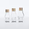 Bouteilles de rangement 8pcs 10 ml 20ml 30 ml Liquide de bouteille en verre transparent pour une pipette de base essentielle rechargeable