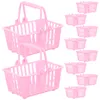 Sacs de rangement 10 pcs panier de maisons de poupée mini accessoires de maison en plastique en plastique