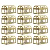 Geschenkwikkeling 12 PCS Candy Box Baby Gifts Golden Boxes Goodies Huidige opberghouder Plastic kind